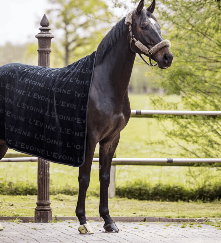 L`EVOINE Abschwitzdecke Le Bain noir_schwarz, midnight, grau perle