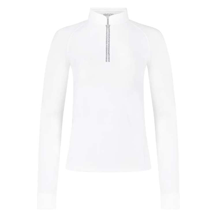 Kentucky Turniershirt Damen Classic mit Glitzer-Reißverschluss, langarm_diverse Farben - 0