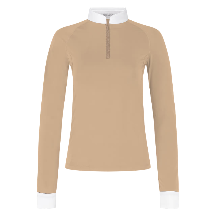 Kentucky Turniershirt Damen Classic mit Glitzer-Reißverschluss, langarm_diverse Farben - 3